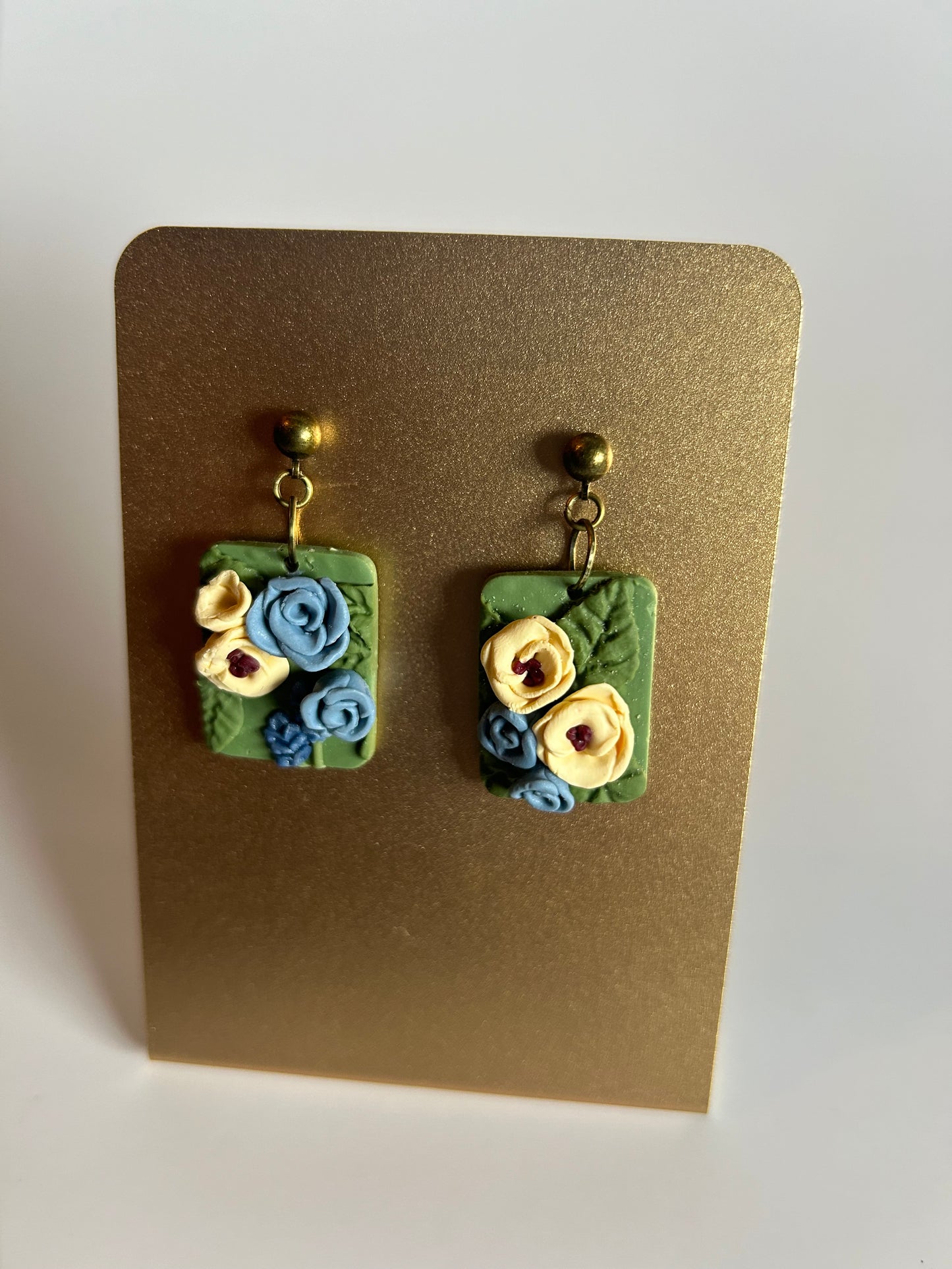 Secret Garden Mid Size Polymer Clay Earrings