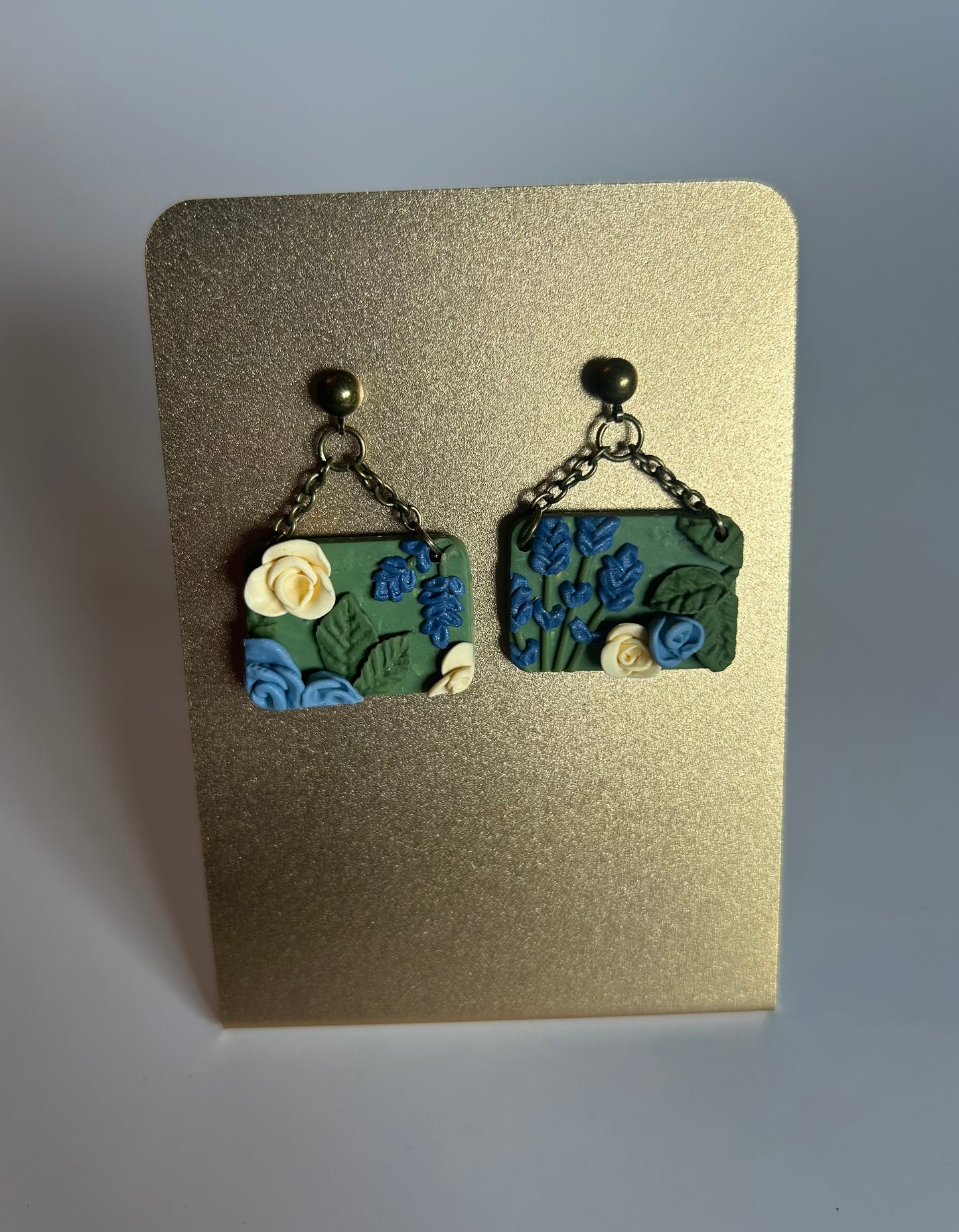 Secret Garden Mid Size Polymer Clay Earrings