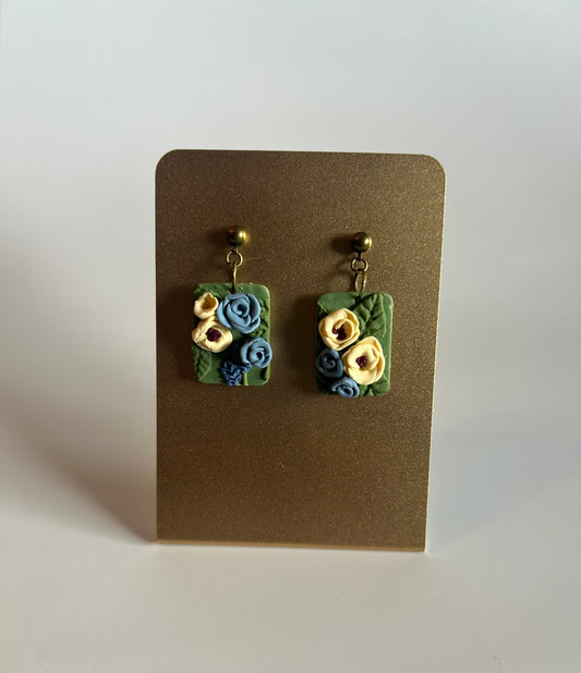 Secret Garden Mid Size Polymer Clay Earrings