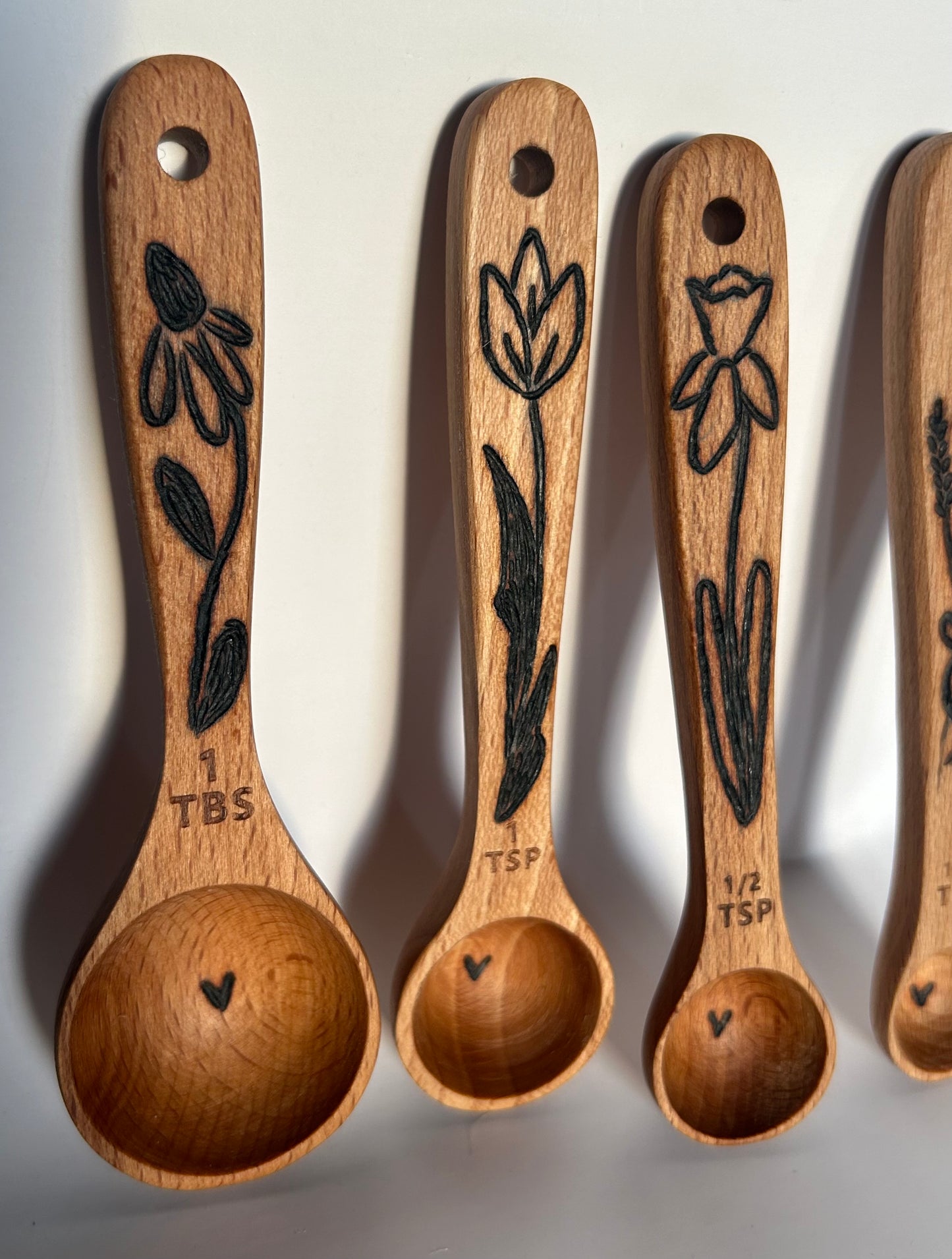 Small Measuring Spoons (floral)