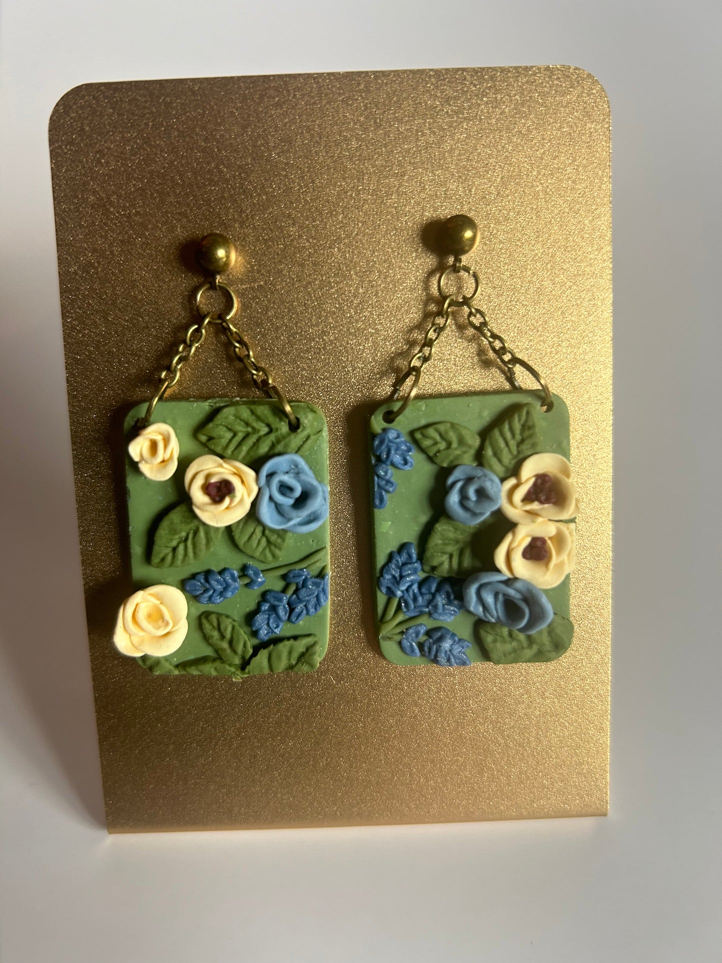 Secret Garden Oversized Polymer Clay Earrings