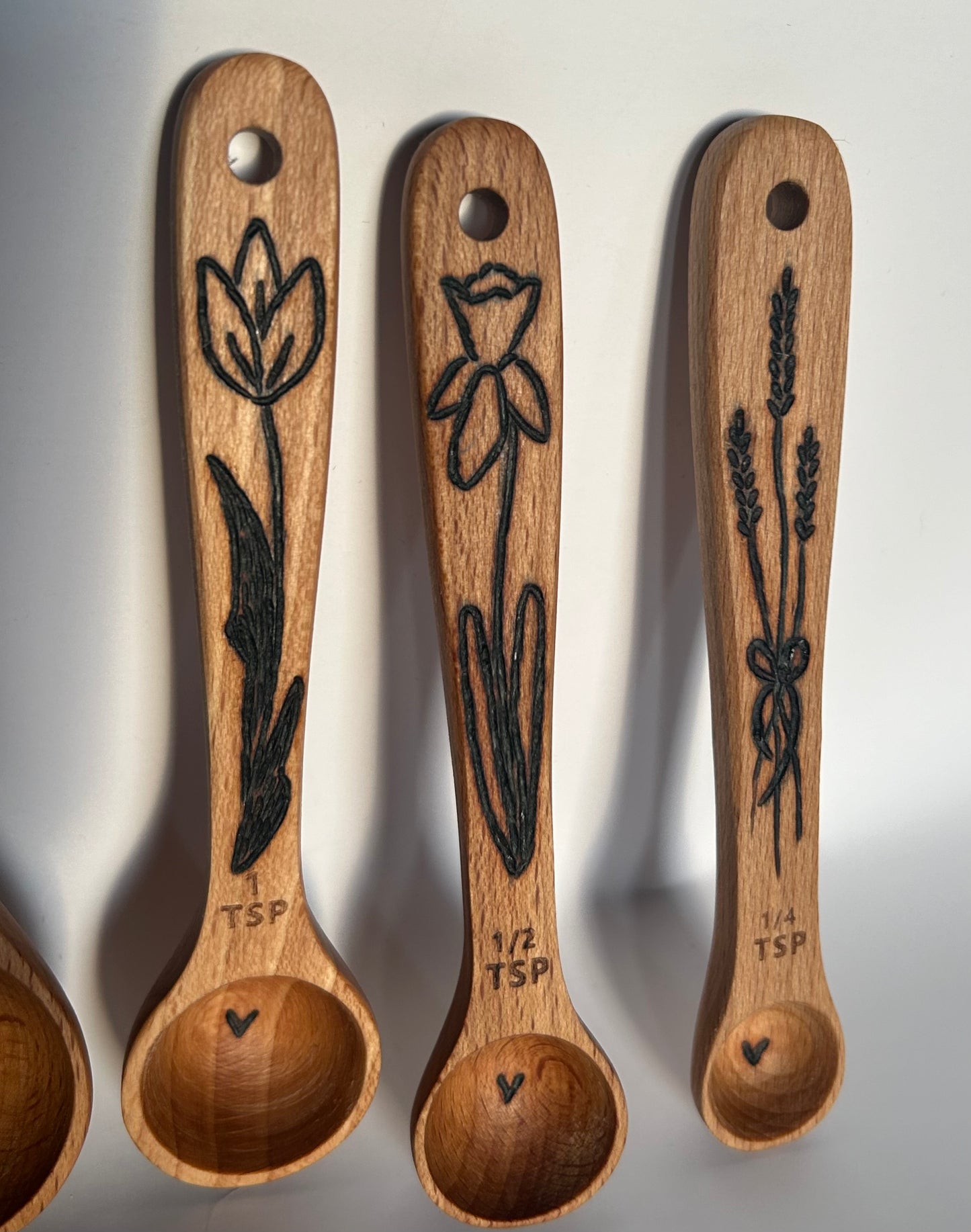 Small Measuring Spoons (floral)