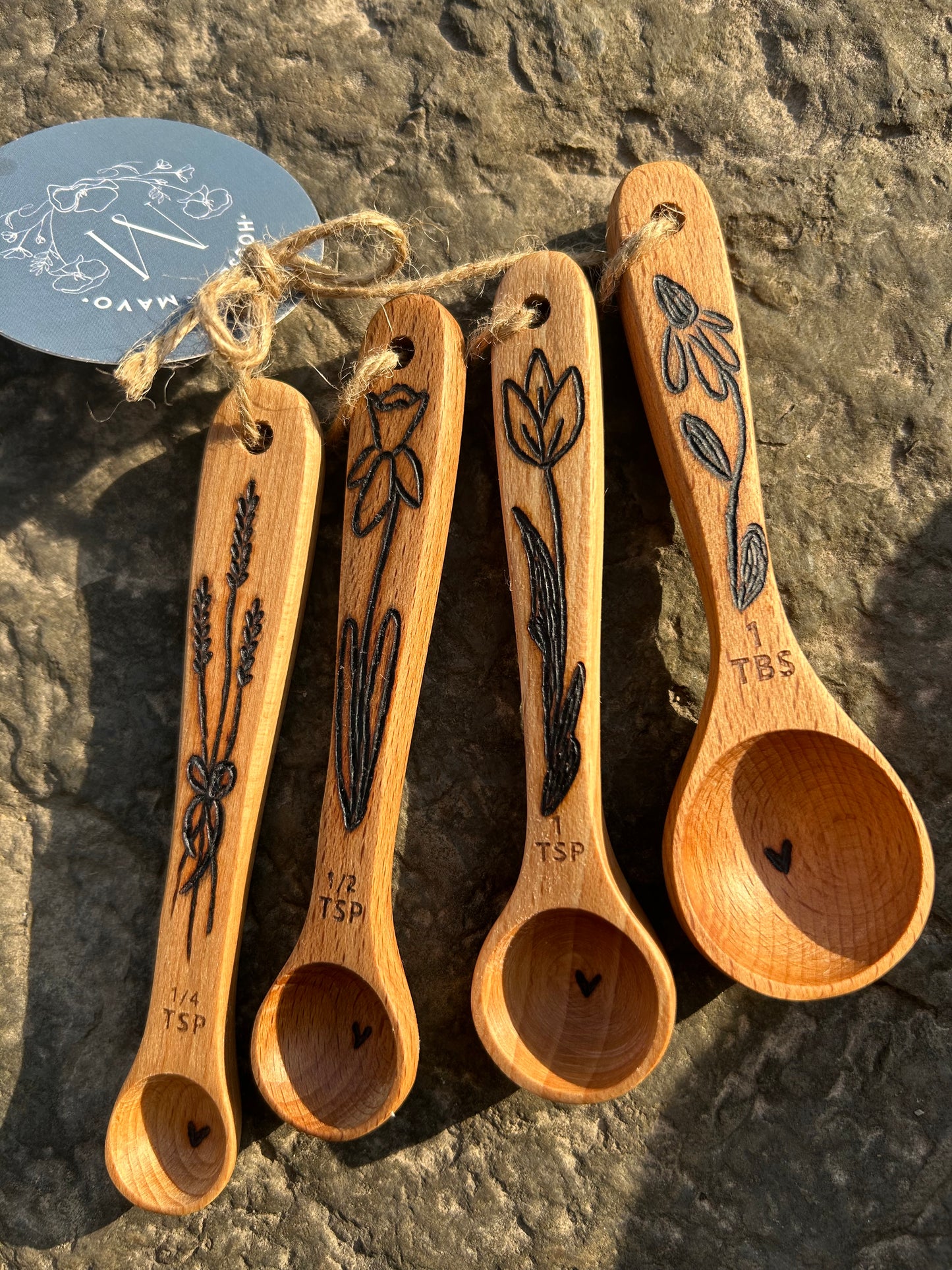 Small Measuring Spoons (floral)