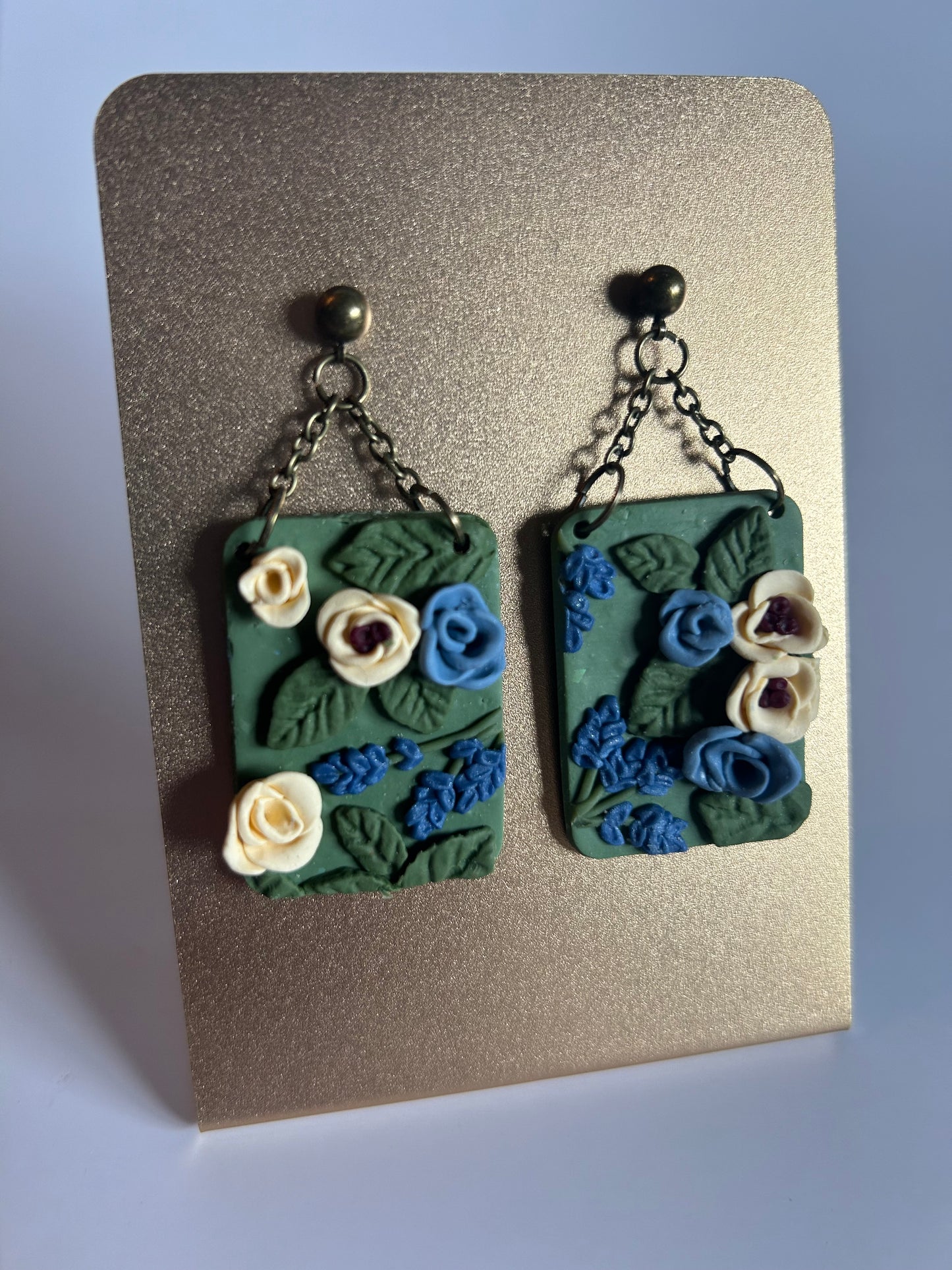 Secret Garden Oversized Polymer Clay Earrings