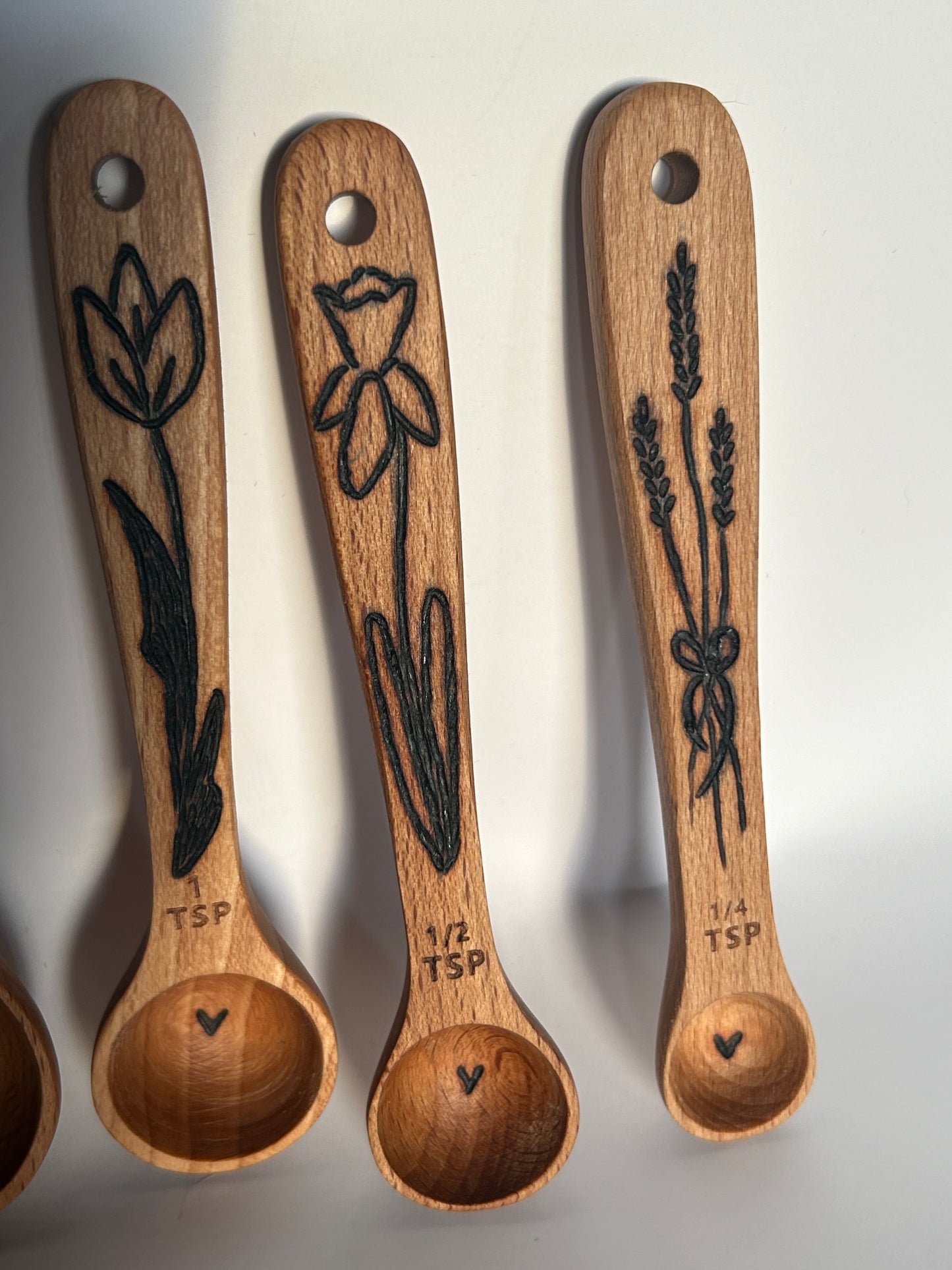 Small Measuring Spoons (floral)