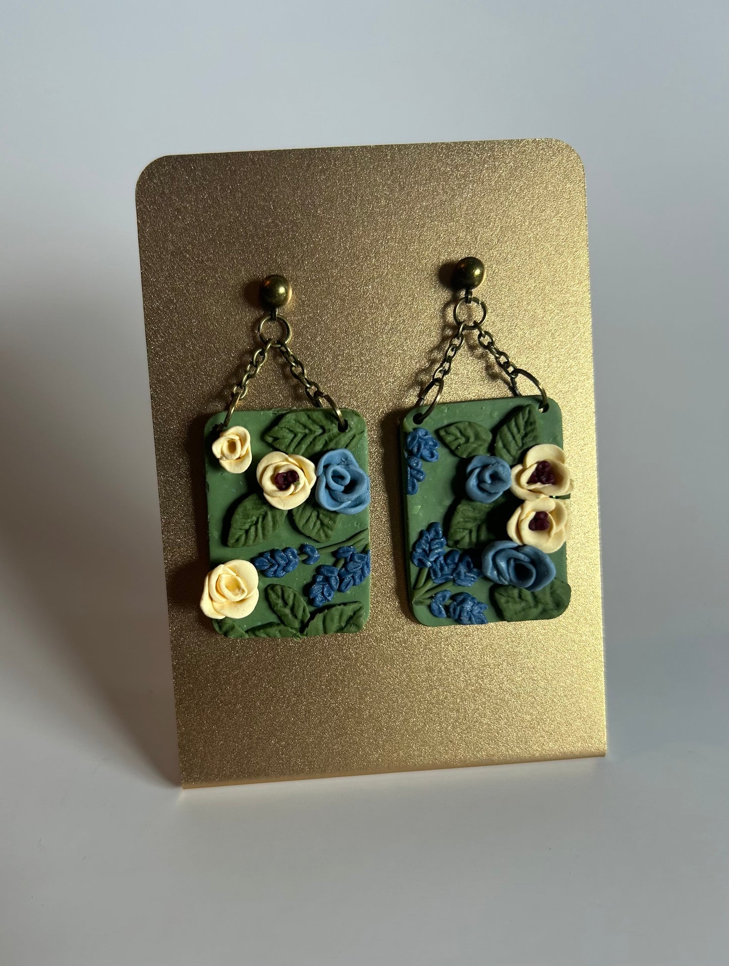 Secret Garden Oversized Polymer Clay Earrings