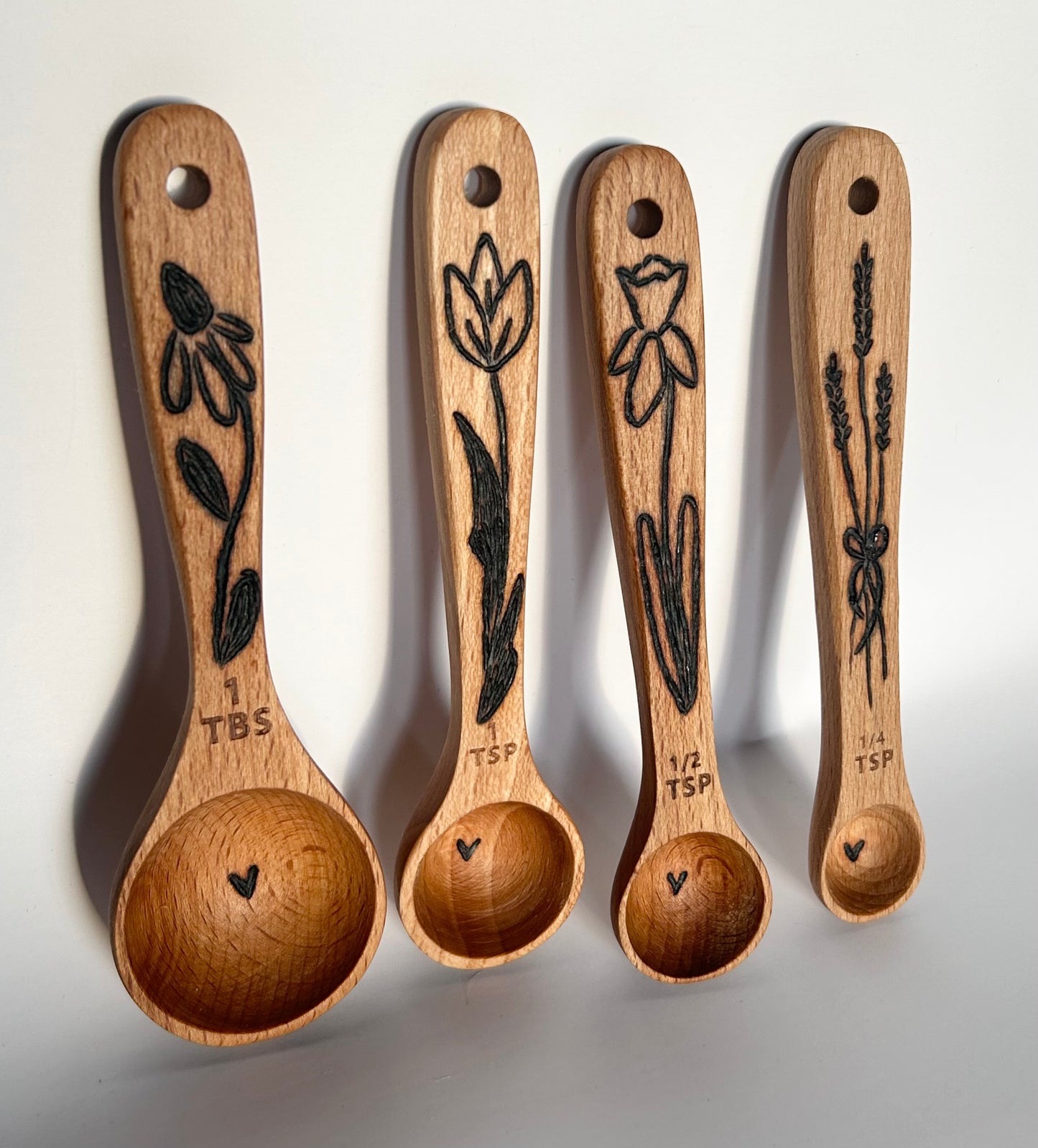 Small Measuring Spoons (floral)