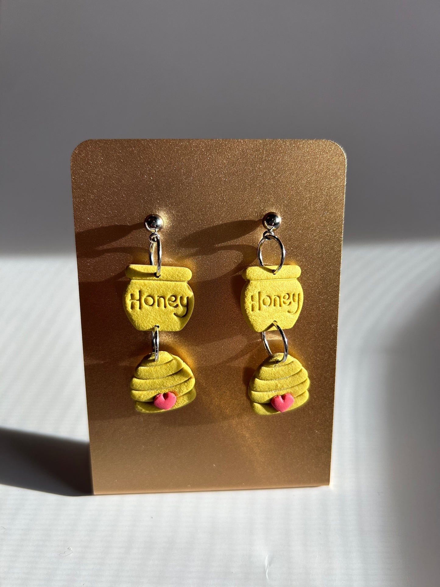 Honey Love Polymer Clay Earrings