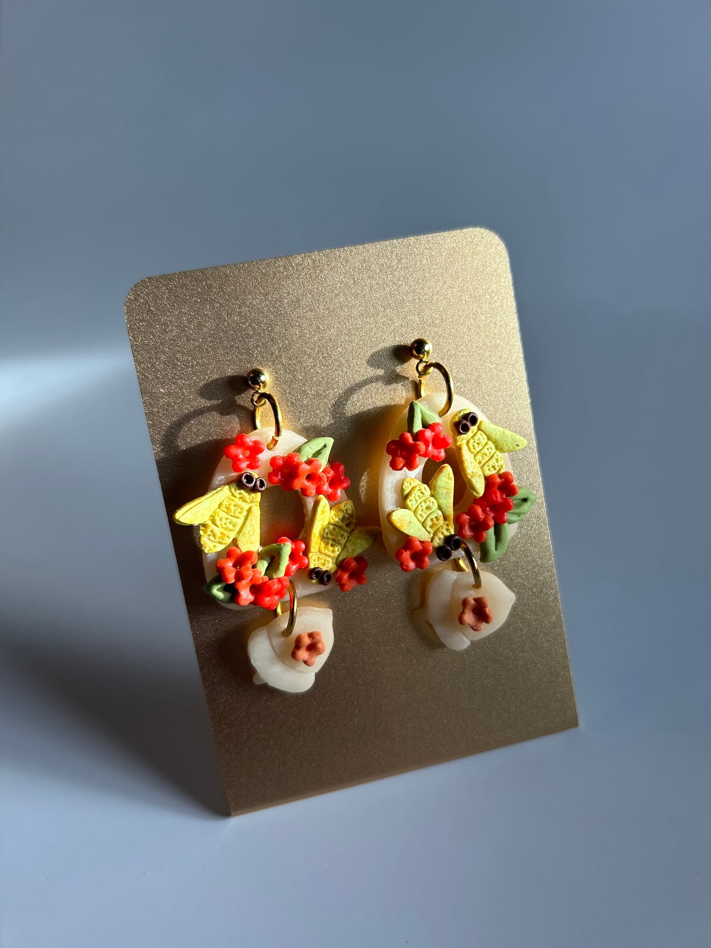 Busy Bees Polymer Clay Earrings