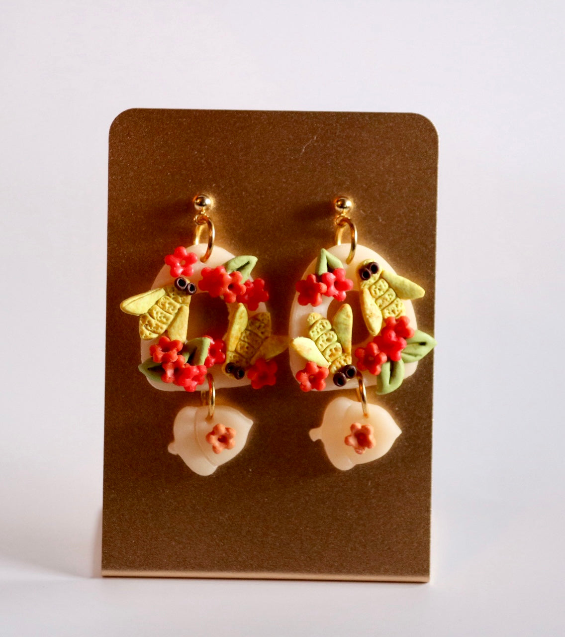 Busy Bees Polymer Clay Earrings